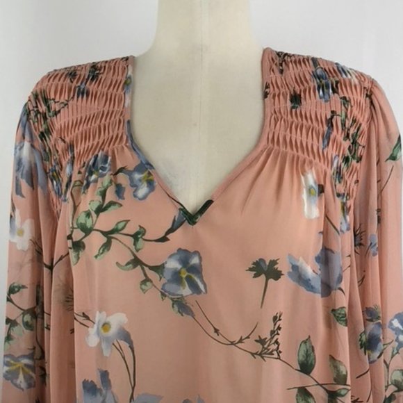 Joie Kanni 100% Silk Smocked Floral Print Blouse - Picture 4 of 8